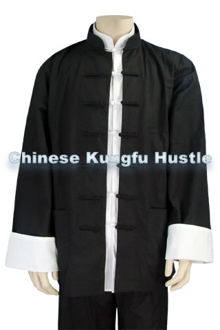 Mandarin Collar Shirt Jacket (Cotton Plain)