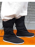 Vintage Style Mid Cloth Boots w/ Shoelaces