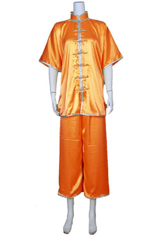 Short-sleeve Mandarin Collar Duangua (Satin)
