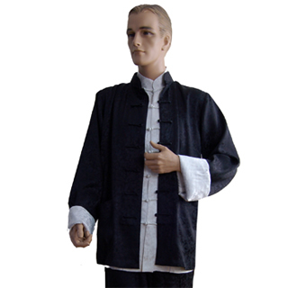 Mandarin Collar Shirt Jacket (Cotton Twill)