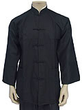 Mandarin Collar Jacket (Wadded Cotton Twill)