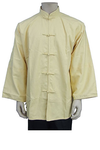 Mandarin Collar Jacket (Wadded Cotton Twill)