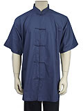 Short-sleeve Mandarin Collar Duangua (Cotton Plain)