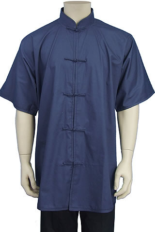 Short-sleeve Mandarin Collar Duangua (Cotton Plain)