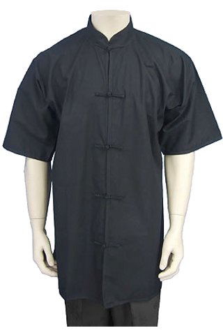 Bargain - Short-sleeve Mandarin Collar Duangua (Satin) #2209