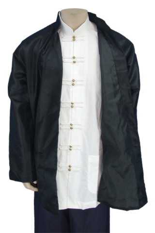 No Button Mandarin Collar Jacket (Cotton Linen)