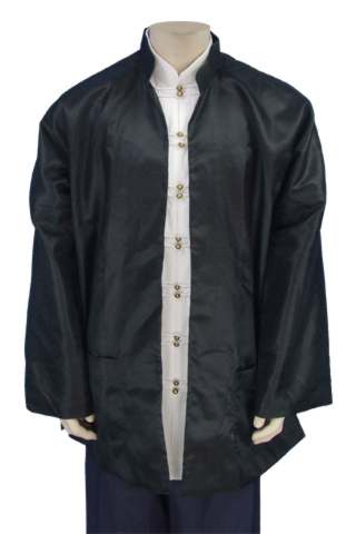 No Button Mandarin Collar Jacket (Brocade)