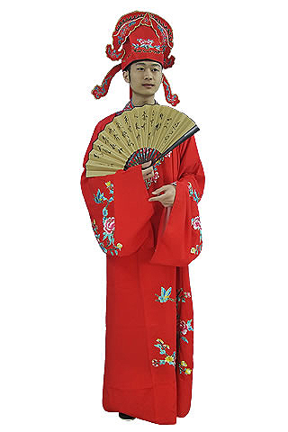 Tang Dynasty Hanfu Dress with Hat (Polyester)