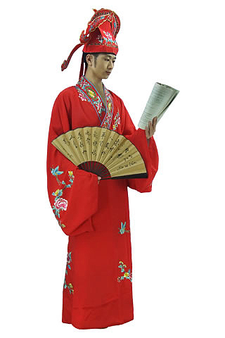 Tang Dynasty Hanfu Dress with Hat (Polyester)