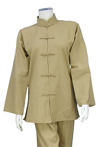 Mandarin Collar Jacket (Cotton Linen)