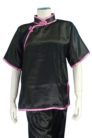 Women's Short-sleeve Plain Performance Duangua (Satin)