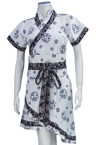 Chinese Short Hanfu Dress (Cotton Plain)