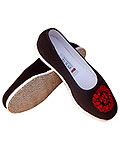 Chinese Handmade Embroidery Shoes with Blessing Icon